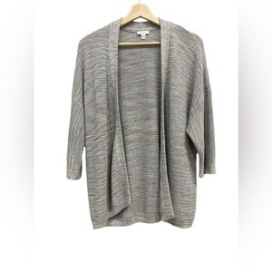 J. Jill Women's Open Knit Cardian Small Dolman Sleeve Knit Coastal Beachy